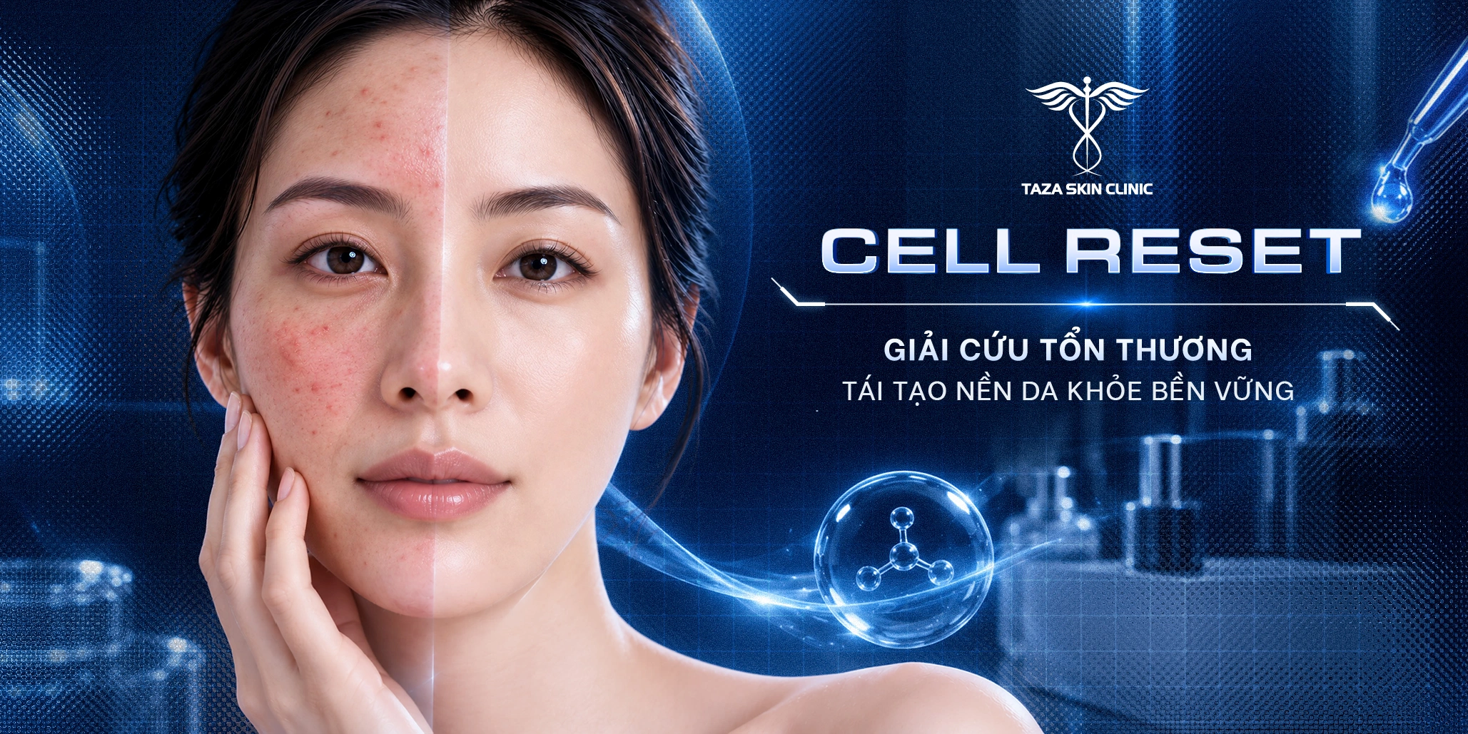 Cell Reset phục hồi da tổn thương, tái tạo nền da khỏe tại Taza Skin Clinic